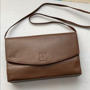 Leather Anne Klein Crossbody bag, purse Brown